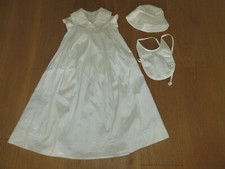 Little Darlings 100% Pure Silk Christening Gown, 3 - 6 Months, Edwardian Style