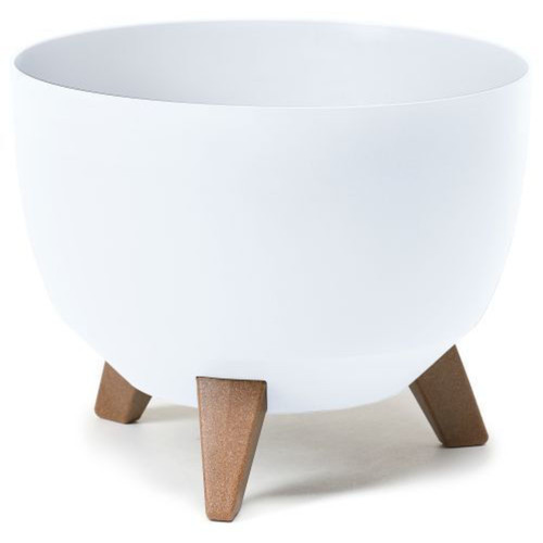 Large white bowl planter plant - large,