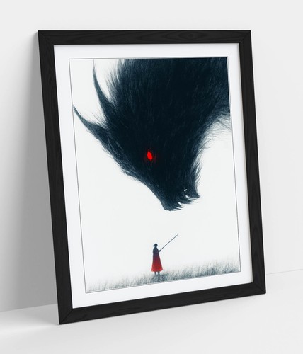 Japanese wolf and person anime - wolf,