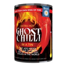 Ghost Chilli Growing Kit Home Tin Extra Hot Water Sun Planting Activity Spicy