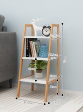 3/4 tier wooden ladder shelves