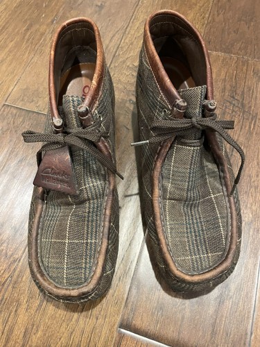 Men clarks wallabies plaid - men’s,