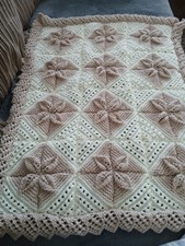 Hand Knitted Baby Blanket Pram
