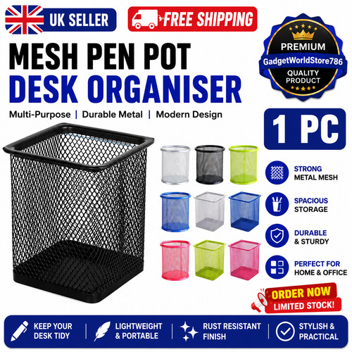 Desk tidy mesh pen - mesh, holder