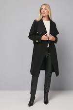 Wallis Black Coat Womens Smart