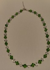 Green And Clear Glass Beaded Bracelet