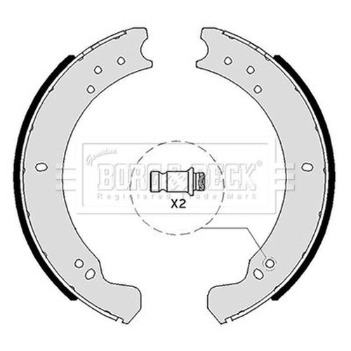 Borg beck brake shoe set - &,