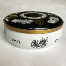 Round Vintage Tin Gold Black &