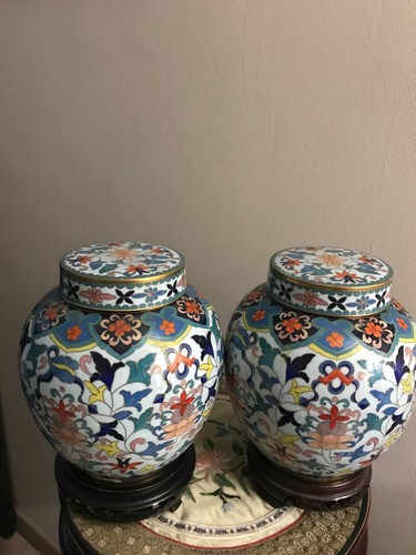 Pair vases potiches - pair,