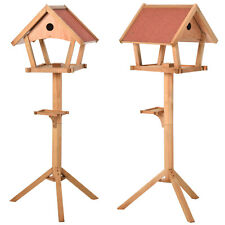Bird Table Wooden House Feeder Nesting Box Garden Freestanding Feeding Station