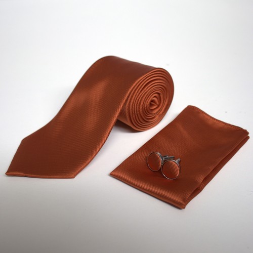 Burnt orange rust men tie - burnt,