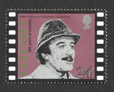 1996 Guernsey 24p Peter Sellers as Inspector Clouseau Cinema UM. Pink Panther