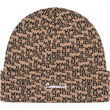 Supreme F Off Plz Beanie - SS25 - Tan - Brand New - Ready to be shipped
