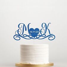 Personalised Wedding Anniversary Cake Topper, Custom for Engagement Decoration