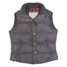 JACK WILLS Down Insulated Womens Puffer Gilet Grey UK 12