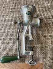 Vintage Spong No 90 Meat Mincer Cast Iron Hand Grinder With Cutters