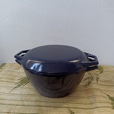 AGA  2L blue Enamelled Cast Iron Casserole Dish with Lid 21cm diameter 907003