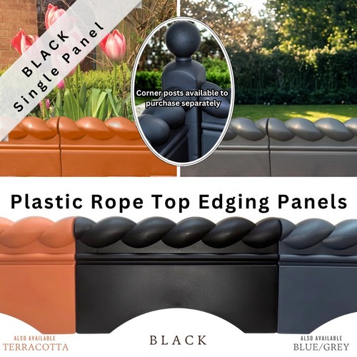 Black rope top - black, plastic