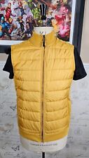 TED BAKER Gilet Bodywarmer Men's Large ~ Yellow Quilted Vest Padded Zip