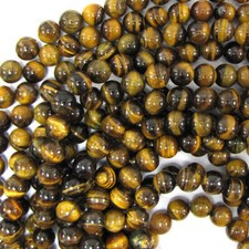 Natural Tiger Eye Round Beads