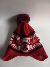 Chicago Bulls Winter Ski Cap Beanie New Era Hardwood Classics Red White NEW
