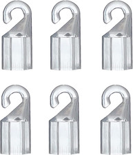 6PCS Wand Tip Hook Sleeve,Venetian Blinds Wand Rodhook,Wand Rod Tiphook,Clear Pl
