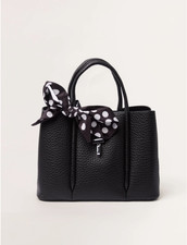 Black Pebbled Tote Bag with