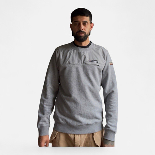 Napapijri men grey crew neck - grey,