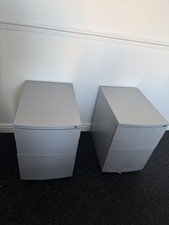 Mobile Filing Cabinet With Lock Metal Office File Storage 2 Drawers