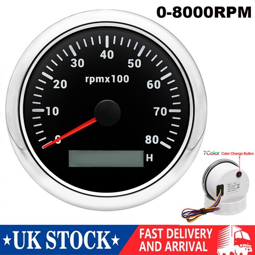 85mm marine lcd tachometer - marine,