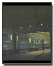 Boat Train Dover Dunkerque Wagons Lits night ferry framed picture free p&p UK