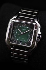 Cartier De Santos Large 40mm Watch Green 2025 Near Mint 2033 Warranty WSSA0062