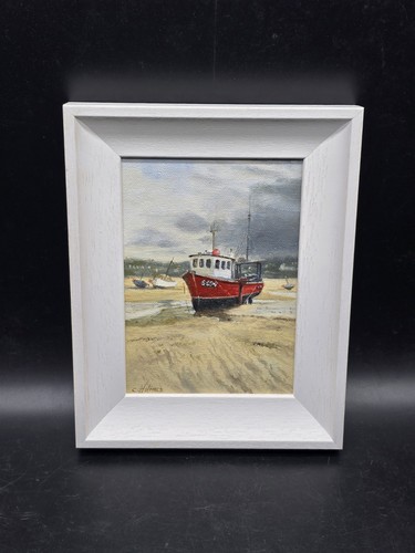 Ives boat beach scene - st,