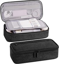 New Large Pencil Case Aesthetic, Big Capacity Canvas Pencil Pouch with Zipper