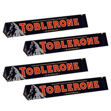 4 x TOBLERONE BLACK with Honey & Almond Nougat Swiss Dark Chocolate  100g
