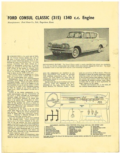 Ford consul classic 315 - 315, serie