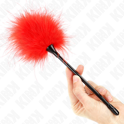 Red feather tickler - feather,