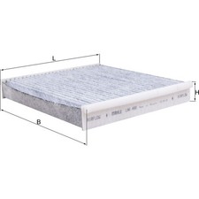 Interior Air Cabin Pollen Filter Activated Carbon H30mm - Mahle Knecht LAK490