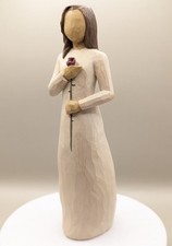 Large Willow Tree Figure ‘Love'  Lady Holding A Rose. 23cms