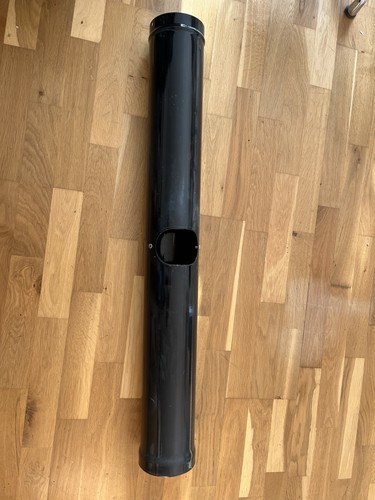 Black vitreous enamel flue - black,
