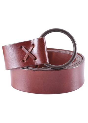 Red medieval leather - red, belt