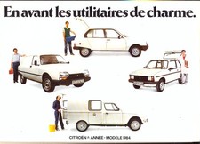 Citroen GSA LNA Acadiane Dyane Visa 1984 ENTREPRISE vans colour sales brochure