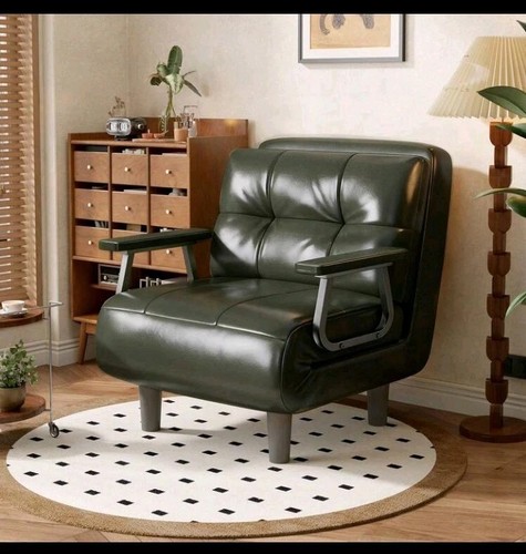 Seater sofa bed faux leather - seater,