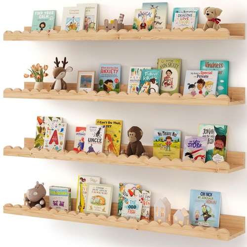 Nursery book shelves - nursery, 4-pack