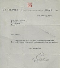 JON PERTWEE (1948) SIGNED