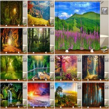 Forest Sky Sun Shower Curtain