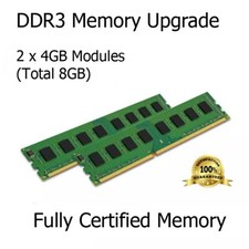 8GB Kit (2x4GB) DDR3 Memory