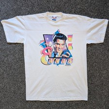 UAV APPAREL 90s Vintage Elvis Presley T Shirt Made in USA Single Stitch XXL 