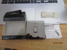 Light Switch Black Nickel Screwless 20Amp Double Pole Switch with Neon 