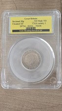 20p Undated Mule Coin (CGS graded EF, cleaned and professionally slabbed